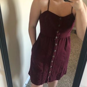 Burgundy dress